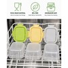 Snackle Box Container with Reusable Ice Pack, 27.1oz Grey+Yellow+Green
