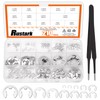 Rustark 211Pcs 14 Sizes 304 Stainless Steel E-Clip External Retaining