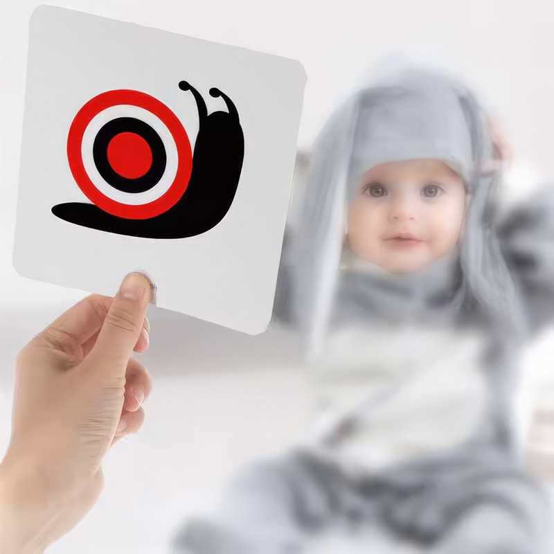 High-Contrast Montessori Baby Visual Stimulation Cards Set – Multi-Stage Infant