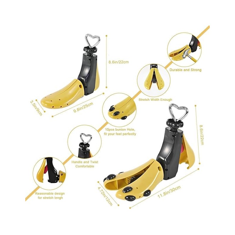 Shoe Stretcher Shoe Trees 2PCS 4-Way Adjustable Shoe Expander for