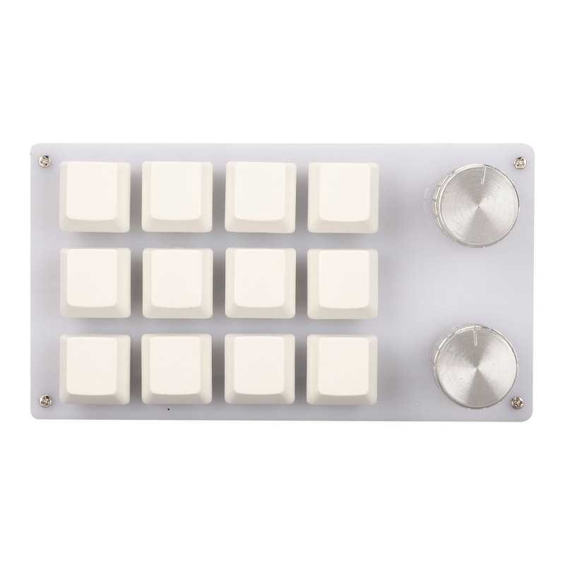 Mini 12 Key Keypad with 2 Knob Blue Switch DIY