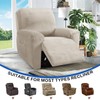 MAXIJIN Oversized Recliner Chair Covers Velvet Plush 4 Piece Stretch