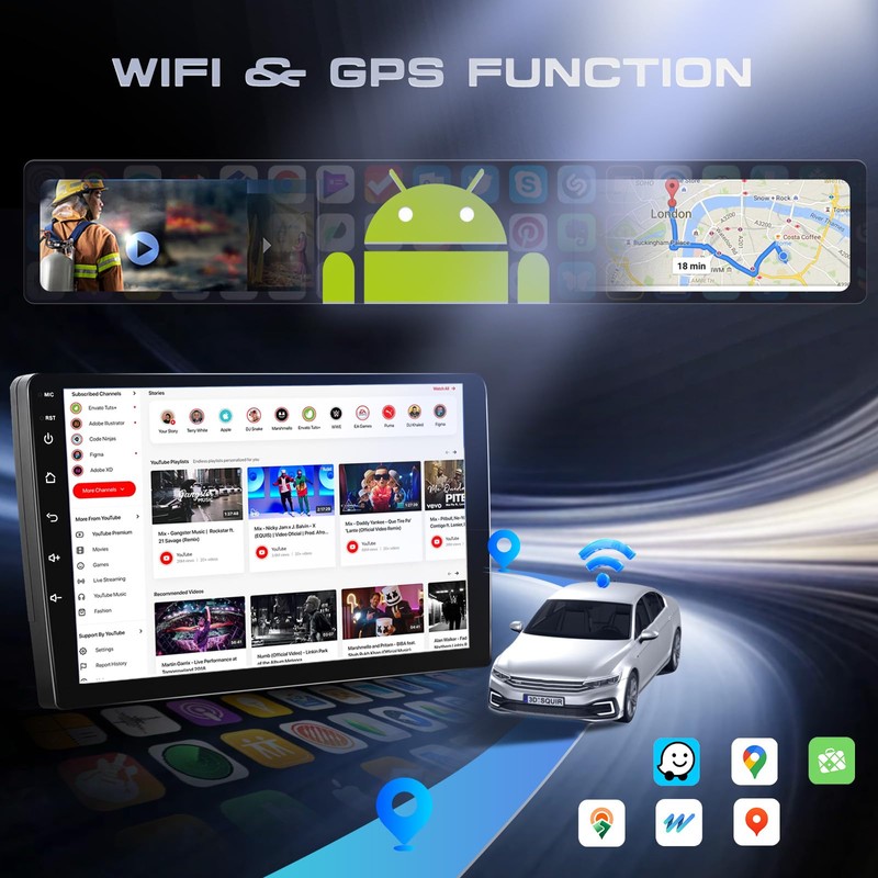 4G+64G Car Radio Stereo for Honda Civic 2006-2011, Wireless CarPlay