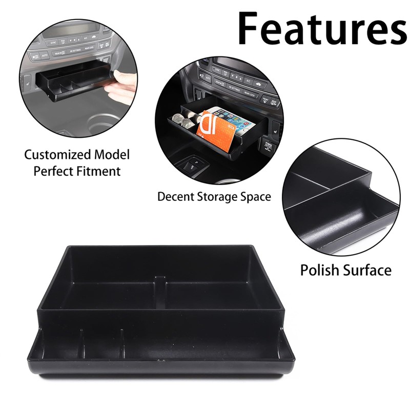 Honda Console Organizer - Center Console Tray with Phone Storage,