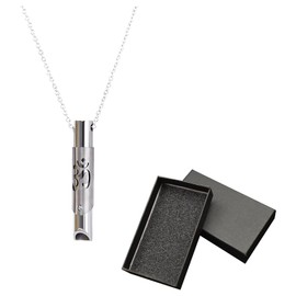 Breathing Necklace for Anxiety Relief - 4-7-8 Breathing Technique Meditation Jewelry, Titanium Steel Mindful Accessory for Stress & Emotional Balance