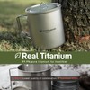 Odoland Titanium Camping Cookware 420ML Titanium Pot with Lid and