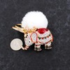 Tobestu Creative Cartoon Elephant Keychain Alloy Rhinestone Cute Animal Keyring