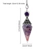 Vesaneae Natural Amethyst Pendulums, Hexagonal Pointed Cone Healing Crystal, Reiki