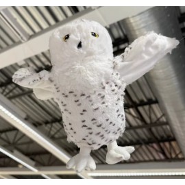 IKEA Owl Hand Puppet Skogsduva Stuffed Animal Toy White Plush Kids 705.768.95 NEW