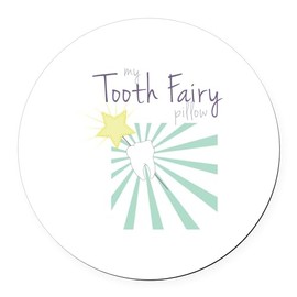 CafePress My Tooth Fairy Pillow 5.5" Round Car Magnet Magnetic Bumper Display