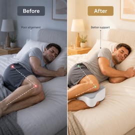 Knee Pillow for Side Sleepers – Slow Rebound Comfort Support for Better Leg Positioning