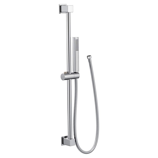Moen 3988EP One-Function Eco-Performance Modern Handshower with 30-Inch Slide Bar and 69-Inch Hose, Chrome