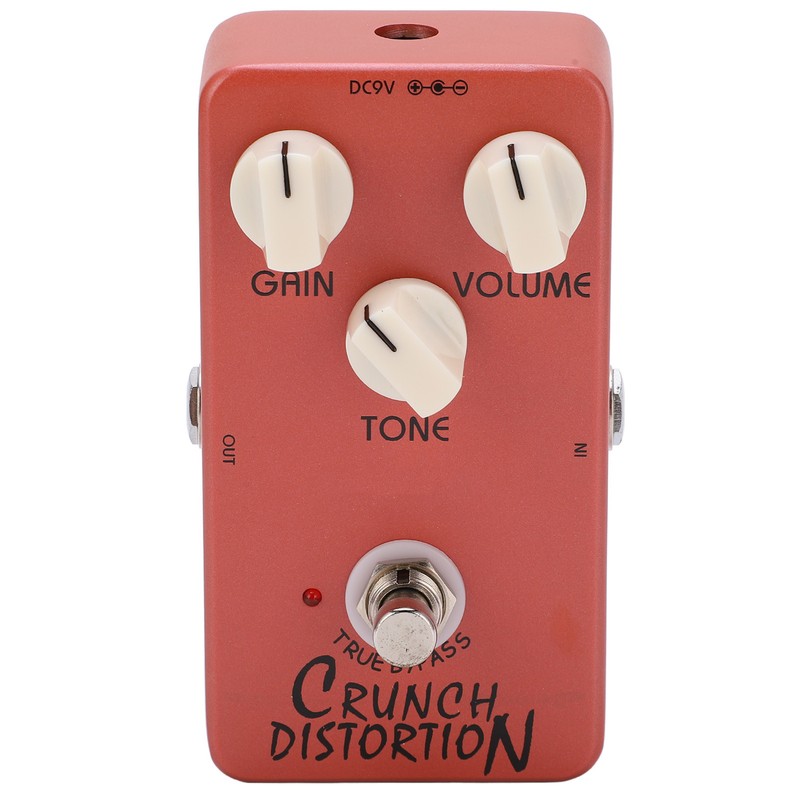 Distortion Pedal Dark Red Metal Classic British Rock Monoblock Guitar