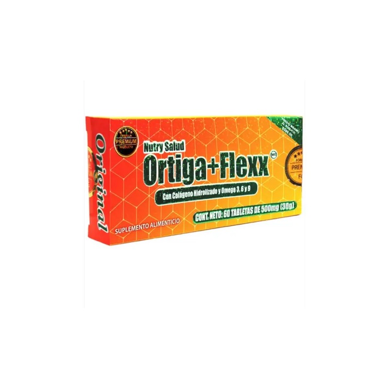 3 Cajas Ortigaflexx Con Colageno Hidrolizado Y Omega 3,6,9
