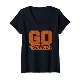 Womens Maxwell Public Wildcats GO! School Pride V-Neck T-Shirt