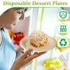 Greconv 300 Pack Small Compostable Paper Plates, 6 inch, Dessert,