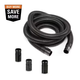 Wet/Dry Shop Vacuums 2-1/2 In. X 20 Ft. DUAL-FLEX Locking Vacuum Hose Kit Accessory Shop Vacuum Attac