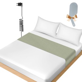 panthem Universal Grounding Bed Sheet Grounding Mat for Bed - Organic Cotton with Silver Fibre for Better Sleep, 265 x 60 cm Grounding Sheet Grounding Bed Sheet Mat (Avocado Green)