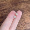Silver 925 Silver Earrings, Hypoallergenic, Flower, Rose Gold, Sterling Silver