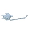 Whitewashed Cast Iron Sea Turtle Hand Towel Holder 10"