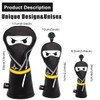 Wooden Golf Headcovers 3 Wooden Headcovers Hybrid Headcover Embroidery Ninja