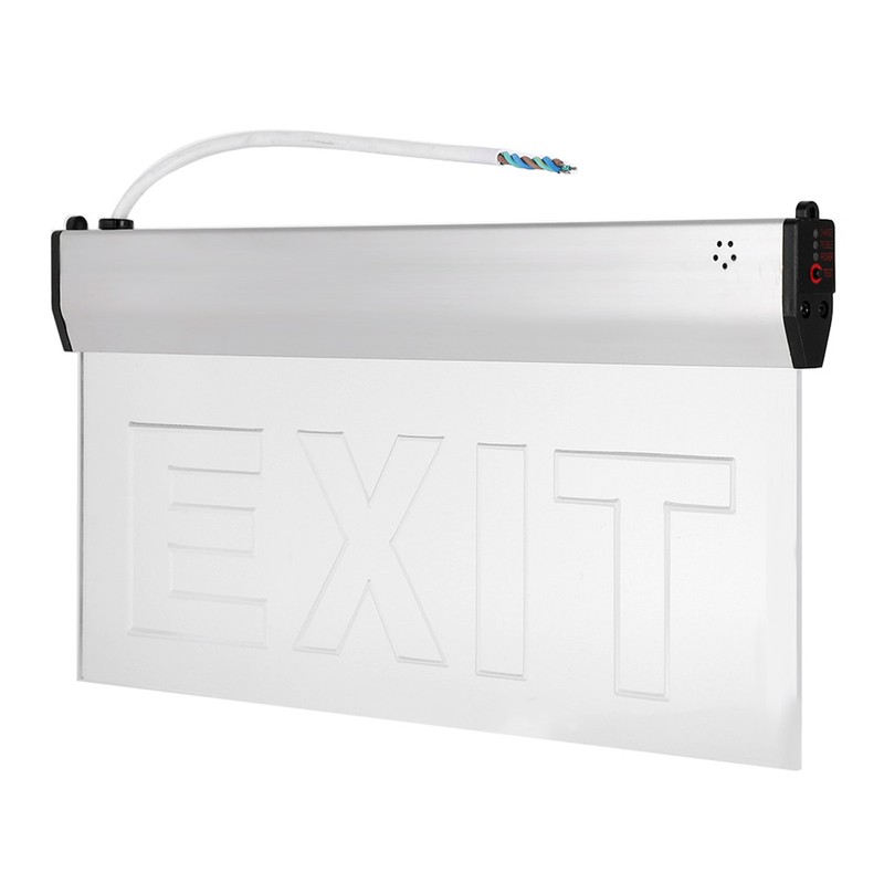 AC220V 3W LED PMMA 350x180mm/13.78x7.09in Emergency Exit Safety Indicator Light