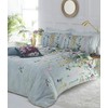 Paoletti Contemporary Hanging Gardens Oxford Pillowcase Set, Mint Green, One
