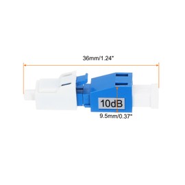 sourcing map 10dB LC Fiber Attenuator, LC/UPC SM Single Mode Fixed Fiber Optic Attenuator Male to Female for Fiber Optic Transmission Pack of 4