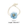Curtain Tiebacks, 2PCS 3D Fabric Flowers Curtain Holders Adjustable Elegant