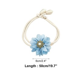 Curtain Tiebacks, 2PCS 3D Fabric Flowers Curtain Holders Adjustable Elegant Tie Backs for Window Drapery Decoration Bedroom Home