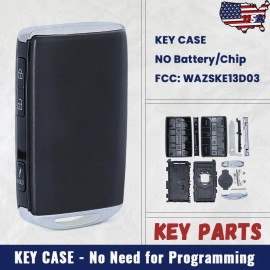 KEYECU Remote Car Key Shell Case Fob for Mazda CX-3 CX5 2020 2021 2022 2023 WAZSKE13D03