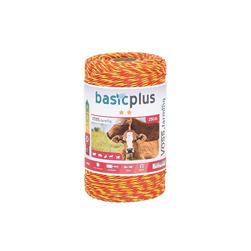 VOSS.farming Pasture Fence Wire 250 m 3 x 0.16 NIRO