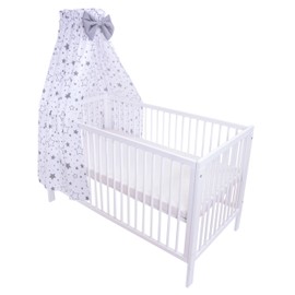Amilian Baldachin für Babybett - Betthimmel für Baby Zimmer, Stubenwagen, Babywiege, Kinderbett, Deko, Bettvorhang Vollstoffhimmel
