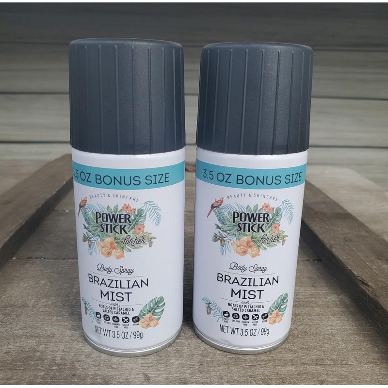Power Stick Brazilian Mist Body Spray Notes of Pistachio &