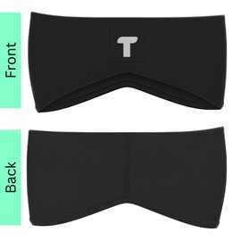 TIYA Running Headband Women Winter Fleece Ear Warmer for Cycling, Jogging, Hiking - Black