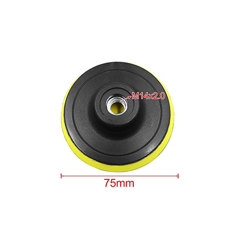 X AUTOHAUX 2pcs 3" Car Automotive M14x2.0 Pad Backing Plate