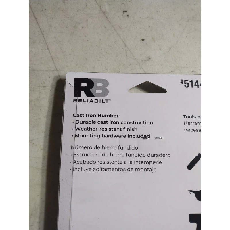 Reliabilt House Number RELIABILT 6" Cast Iron Number 5 ~