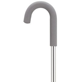 Women's Crook Handle Cane Color: Silver