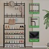 YIZAIJIA Coat Rack Shoe Rack With Storage Shelf Freestanding with