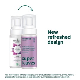 ATTITUDE ATTITUDE Micellar Foaming Facial Cleanser, EWG Verified, Dermatologically Tested, Plant and Mineral-Based, Vegan, White Tea Leaves, 5 Fl Oz