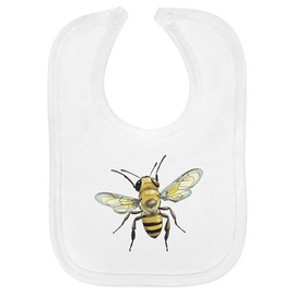Azeeda 'Honey Bee' Soft Cotton Baby Bib (BI00058971)