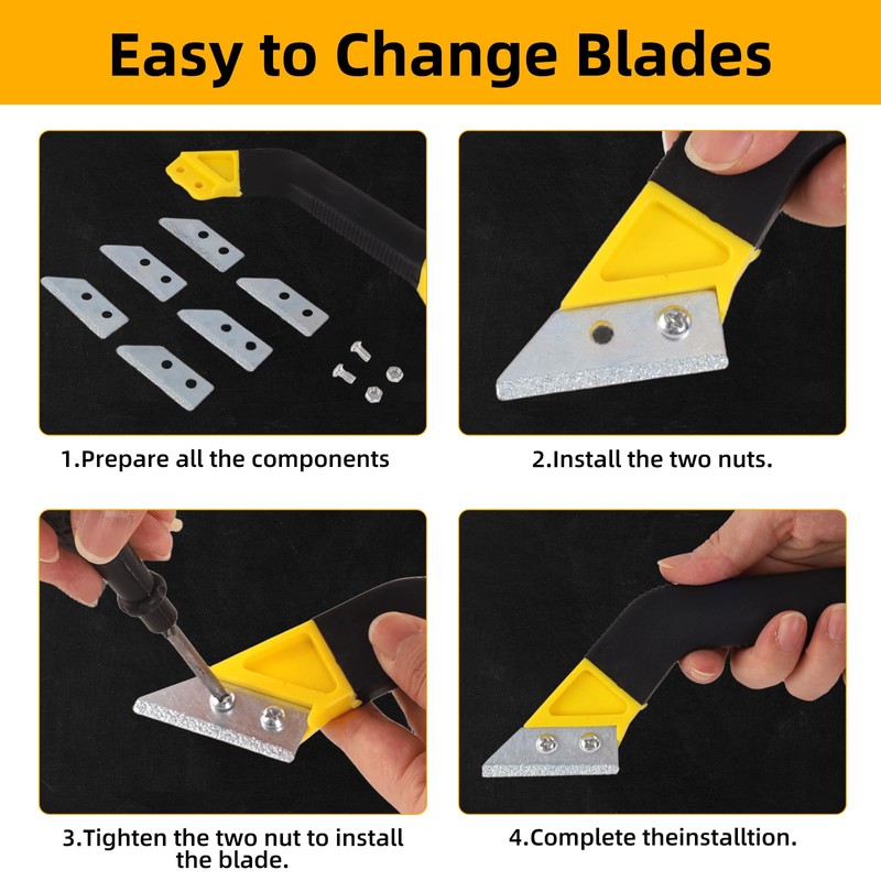 17 Pcs Pro Grout Removal Repair Tool, Grout Rake with