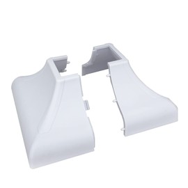 MYard Interlocking Post Cover Skirt Shoe for 1x1 Inch Post with 3.5x3.5 Inches Base Mounting Plate - Fast Install on Feet of Porch, Stair Handrail, Railing, Fence (1-Pack, White) (P1B35-W)