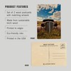 Abandoned Car in Field (4x6 Birch Wood Postcards, 2-Pack Stationary,