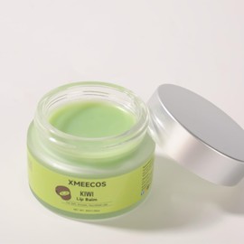 XMEECOS Beeswax lip balm with rose and jasmine, kiwi, strawberry, peach, cherry extract bee friendly 100% Natural for men and women, cruelty free moisturizing (30 Grams, Kiwi)