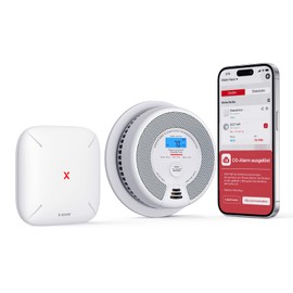 X-Sense X-Sense WLAN Rauch- und Kohlenmonoxid Melder SC07-MR, Smart Vernetzter CO Melder, mit X-Sense Home Security-App, 1 Rauchgas-Melder und CO-Detektor mit 1 SBS50 Basisstation, SC07-MR11