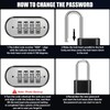 Combination Padlock Thick Long Shackle Weatherproof Outdoor Heavy Duty Padlocks