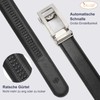 JasGood Men's Belt Automatic Ratchet Leather Belt Adjustable Leather Belt