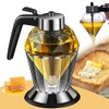 Honey/Syrup Dispenser -Premium No Drip Design, Elegant Diamond Shape with