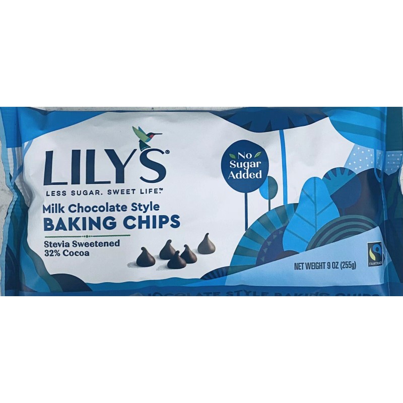 Lily's LILYS MILK CHOCOLATE Style STEVIA SWEETENED Baking Morsel Chips